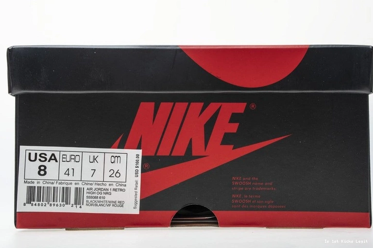 555088-610 Bred Jordan Retro Toe 1 High Air OG 0407